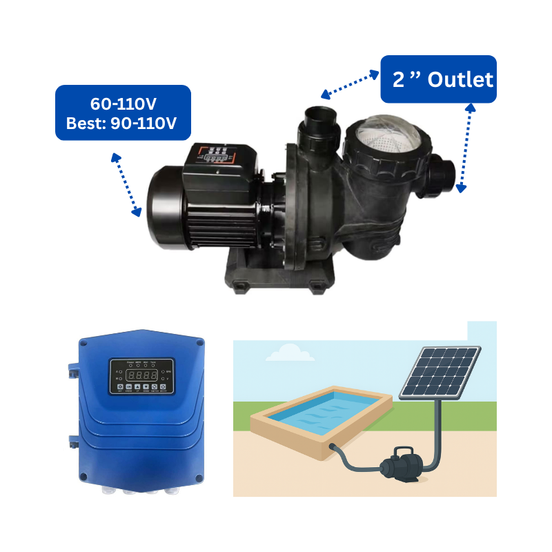 SPSP-550 | Up to 59.1 ft, 83.8 GPM, 1.34 HP, swimming pool surface pump, with internal controller