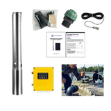 3OSP24-216 | Up to 216 ft, 24 GPM, 1.5HP, solar submersible pump, with internal MPPT controller