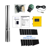 3OSP24-426 | Up to 426 ft, 24 GPM, 1.3HP, solar submersible pump, with internal MPPT controller