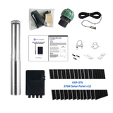 4OSP30-984 | Up to 984 ft, 30 GPM, 3 HP, solar submersible pump, with internal MPPT controller