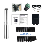 4OSP58-256 | Up to 256 ft, 58 GPM, 1.5HP, solar submersible pump, with internal MPPT controller