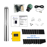 4OSP33-508 | Up to 508 ft, 33 GPM, 2 HP, solar submersible pump, with internal MPPT controller