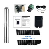 4OSP33-508 | Up to 508 ft, 33 GPM, 2 HP, solar submersible pump, with internal MPPT controller