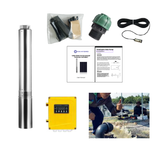 4OSP33-508 | Up to 508 ft, 33 GPM, 2 HP, solar submersible pump, with internal MPPT controller