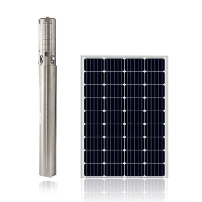 4OSP66-288 | Up to 288 ft, 66.7 GPM, 3 HP, solar submersible pump, with internal MPPT controller