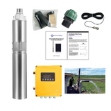 3OSP15-197E |  Up to 197 ft, 14.5 GPM, 0.8HP, solar submersible pump, with external controller